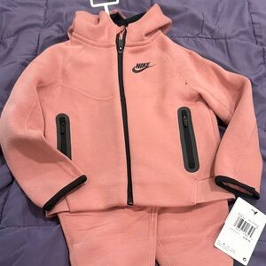 Nike Coral Tracksuit with Black Details